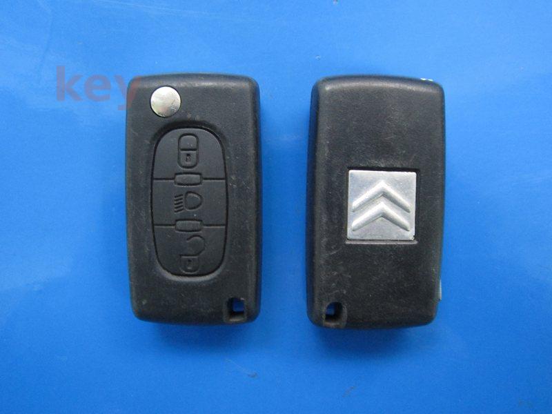 Cheie cu telecomanda Citroen 3but lumini 7941 433 LOCKED SH
