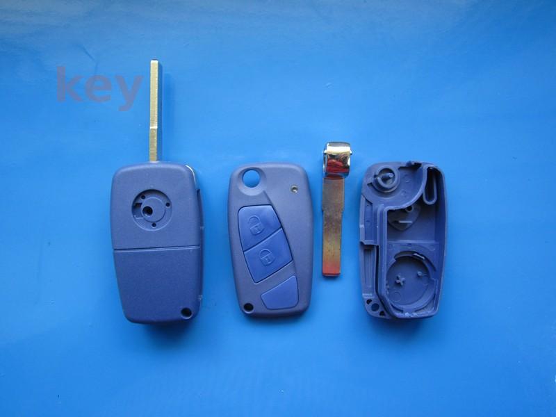 Carcasa cheie Fiat 2 butoane cu lamela SIP22 albastru